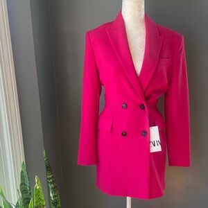 NWT Zara Fuchsia Blazer Dress